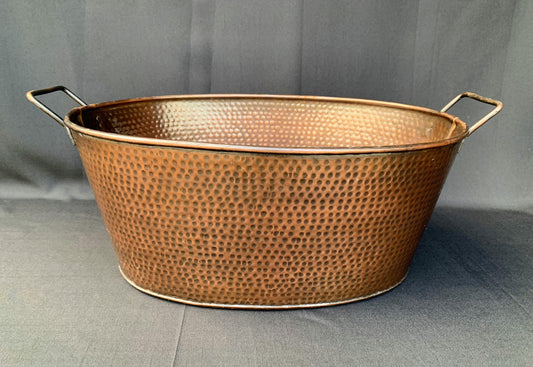 Stainless Steel Dimpled Ice Bucket Dark Copper