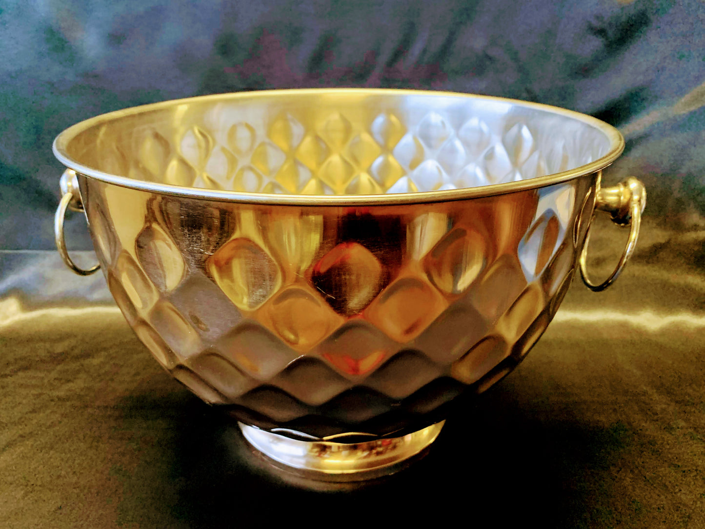 Stainless Steel Dimpled Ice Bucket Light Gold