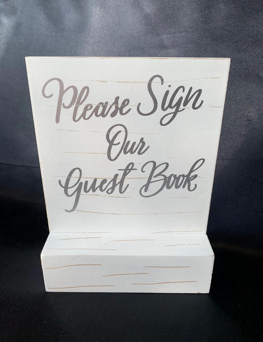 Please Sign Our Guest Book - wooden Sign