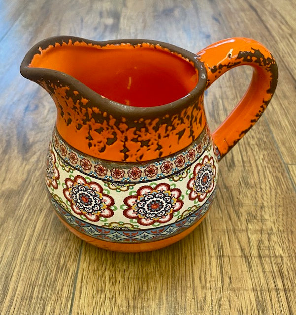 Mexican Style Orange Creamer / Milk jar