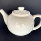 White Ceramic Round Teapot