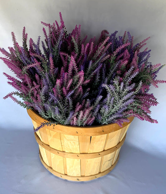 Pink and Purple Lavender in Large Basket