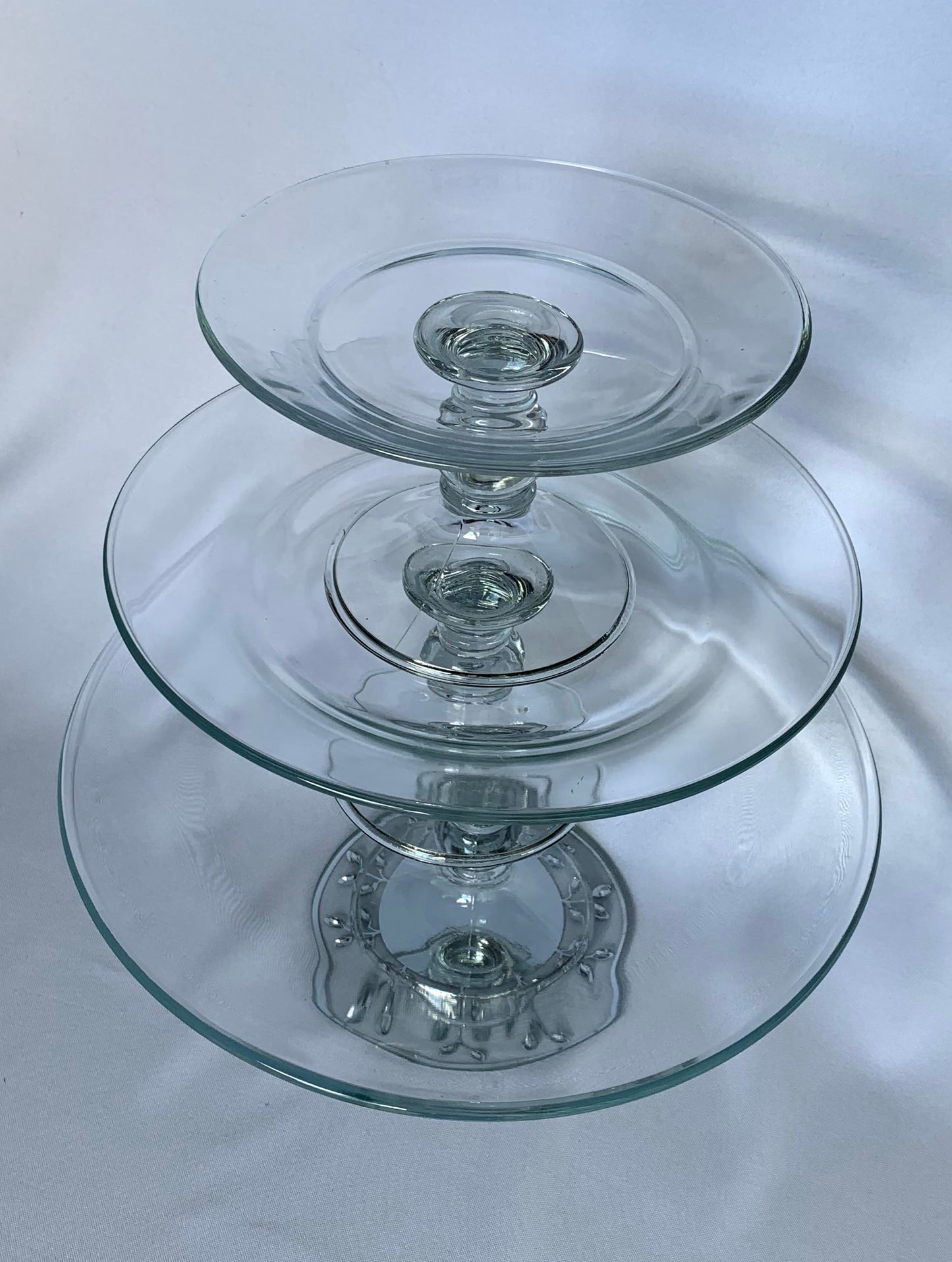 3 Tier Glass Stackable Platters