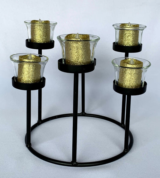 Black Fountain Candle Holder