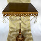 Square Gold Jeweled Cake Stand