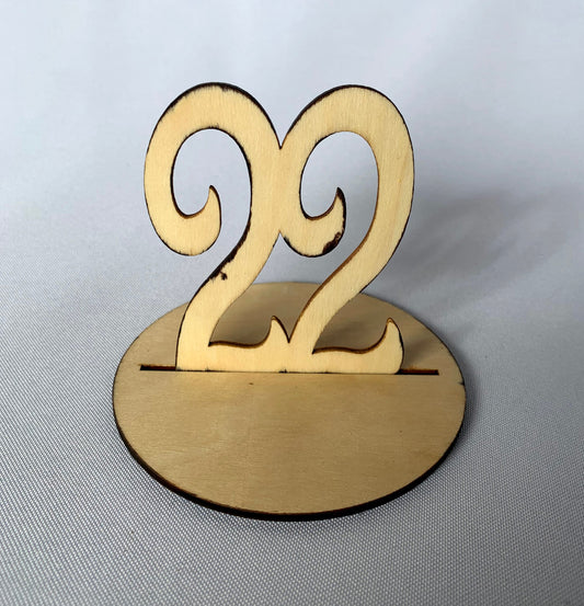 Wood Cut Out Table Numbers