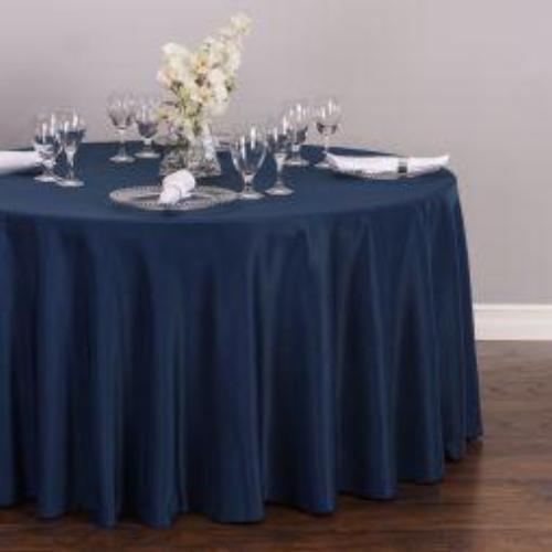 Tablecloth Navy Round 120"
