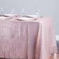 Tablecloth Matte Sequin Blush Pink Rectangular 90"x156"