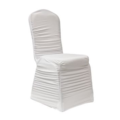 Chair Cover Spandex Ruched White