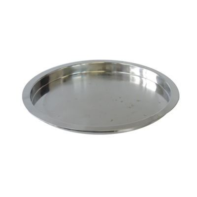 Round Tray Stainless with Rim 14”