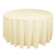 Tablecloth Ivory Round 132"