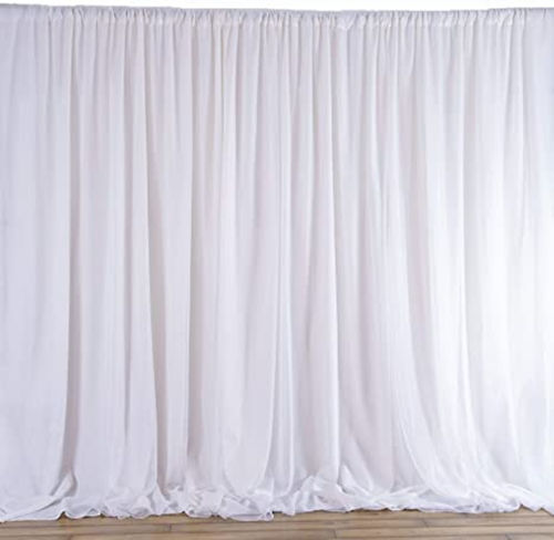 8' White Backdrop Sheer