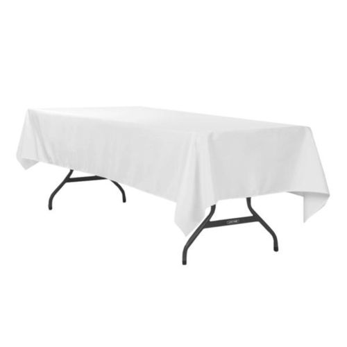 Large white shop rectangle tablecloth