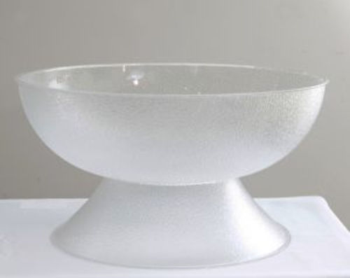 Footed Pebble Plastic Round Bowl 18"