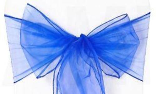 Royal blue organza sash