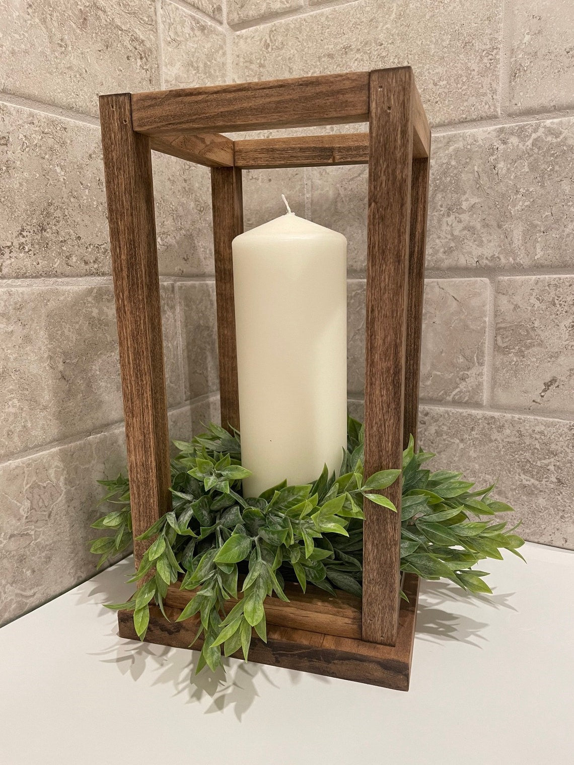 Wooden Frame Candle Holder Large